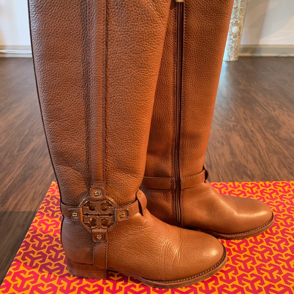 Tory Burch Leather Amanda Riding Boot - Picture 4 of 8